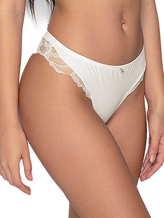 Melody Damen Brasilien mit Spitze Ivory