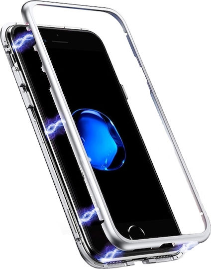 360 Full Cover Μεταλλικό Μαγνητικό Ασημί (Galaxy S9)