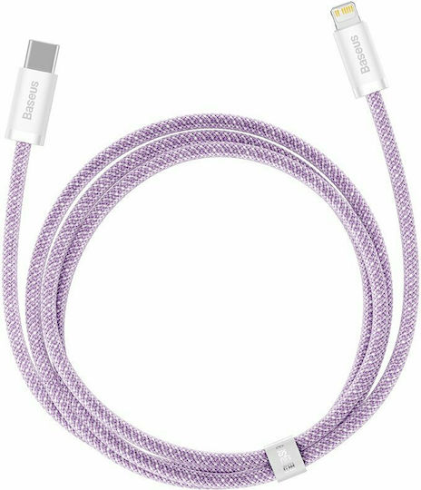Baseus Dynamic Плетена USB-C към Lightning кабел 20W Лилав 1м (CALD000005)