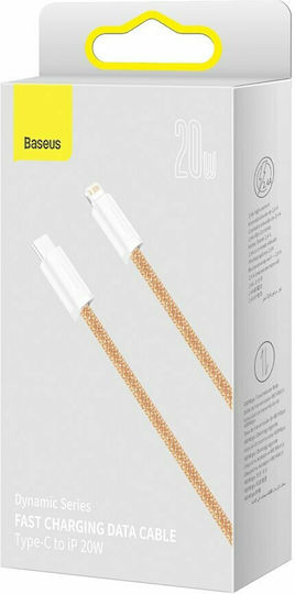 Baseus Dynamic Braided USB-C to Lightning Cable 20W Orange 1m