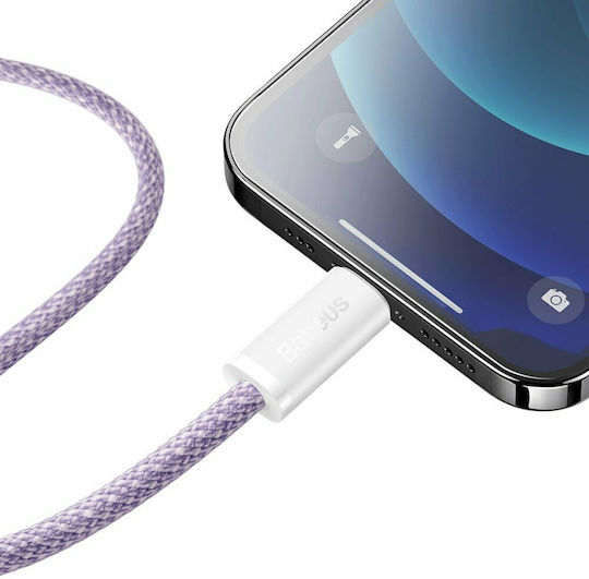 Baseus Dynamic Geflochten USB-C zu Lightning Kabel 20W Lila 2m (CALD000105)