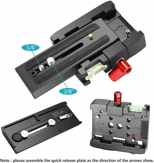 Neewer Professional Aluminum Alloy Quick Shoe Plate Adapter Red
