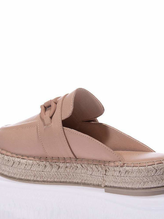 Komis & Komis Flat Leather Mules Nude