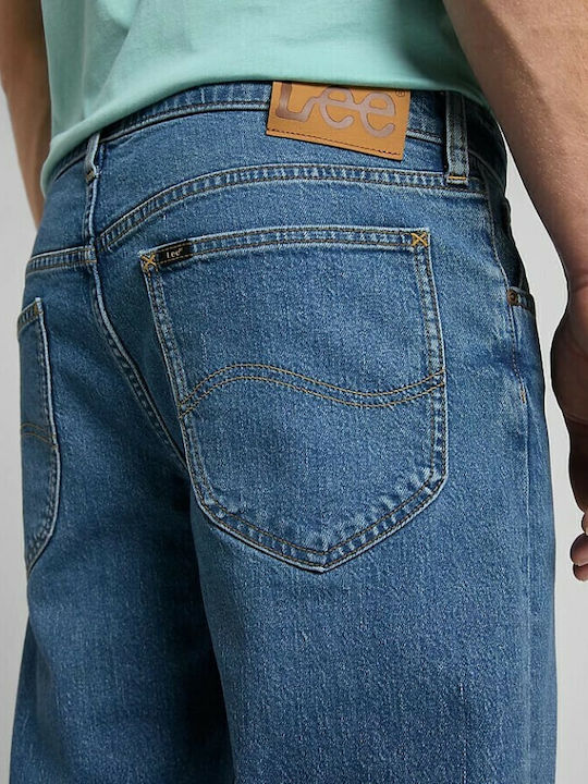 Daren Men's Jeans Pants Elastic with Regular Straight Fit Blue