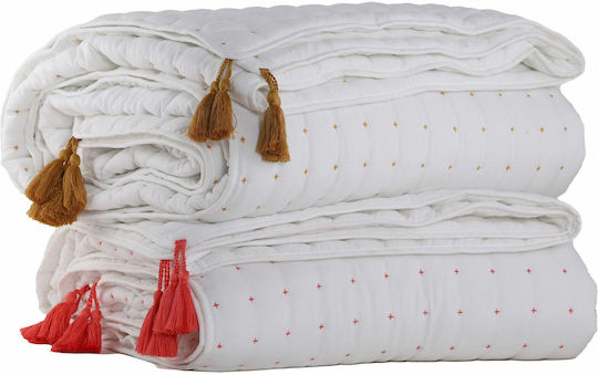 Nef-Nef Homeware Mysterious Tagesdecke Einzelbett Mikrofaser Yellow 160x220cm