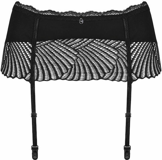 Obsessive Klarita Ζαρτιέρες με Δαντέλα Plus Size Black