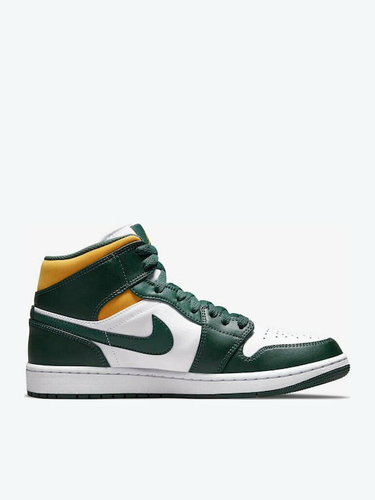 Air  1 Herren Stiefel Noble Green / Pollen / White
