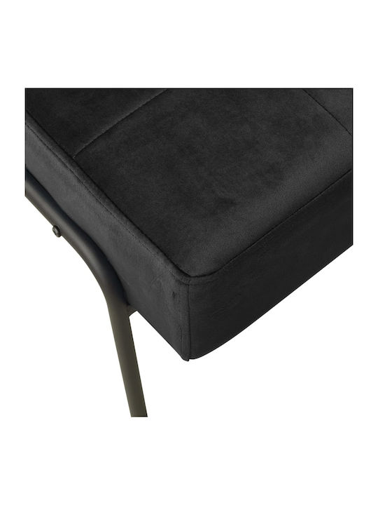 Πολυθρόνα Βελούδινη Μαύρη 65x79x87cm