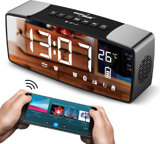 Green Blue GB200 Ceas De Masă Digital Cu Ceas Deșteptător Și Radio Gri