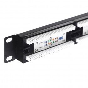 Netrack Patch Panel για Rack 1U cat5e Μαύρο