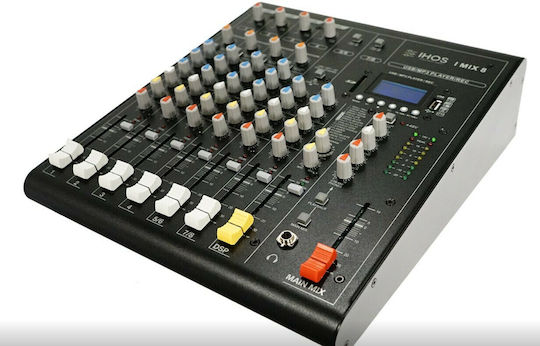 Ihos I MIX8 Αναλογική Κονσόλα 8 Καναλιών / 4 Εισόδους XLR & Bluetooth