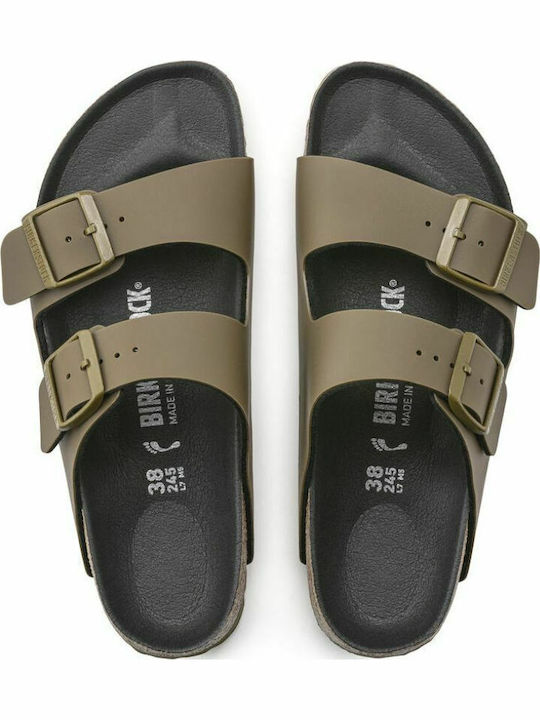 Arizona Birko-Flor Women's Flat Sandals Anatomic Pine Green Narrow Fit
