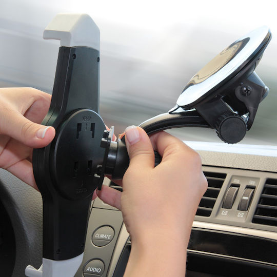 Cartech Zip Holder Auto Handy- & Tablet-Halterung mit verstellbaren Haken Schwarz