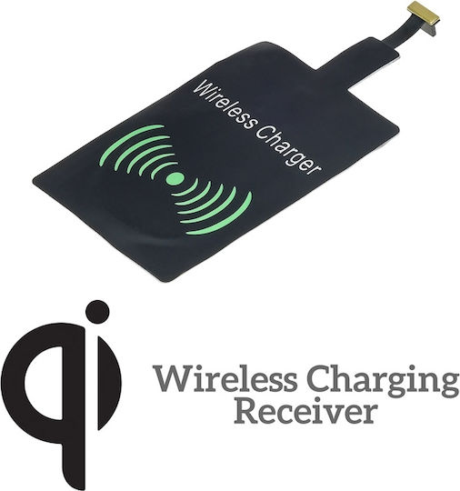 Qi Charging Receiver micro USB-B in Black color