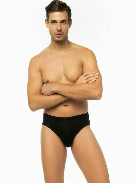 Herren Slips Schwarz 2Packung