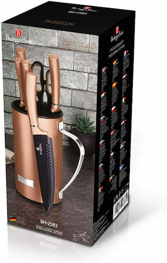 Berlinger Haus Metallic Line Knife Set with Block from Stainless Steel 7pcs