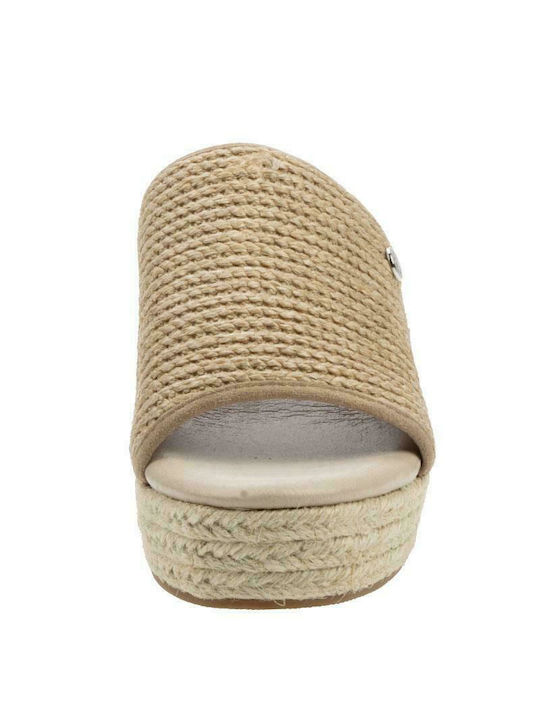 Damenplattformen Taupe