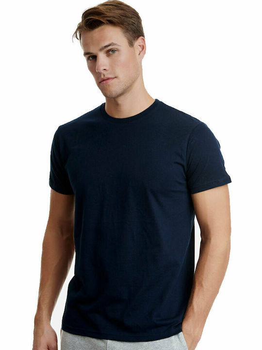 Men's Short Sleeve Undershirt Navy Blue