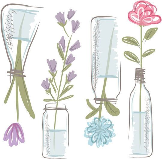 Ango Autocolant Decorativ pentru Copii Perete Little Vases 58x72buc