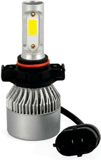 M-Tech Lampen Auto Cob Epistar 1021 C6 H16 / PS24W Kit mit Lüfter 10.000lm LED 6500K Kaltes Weiß 10-32V 80W 2Stück