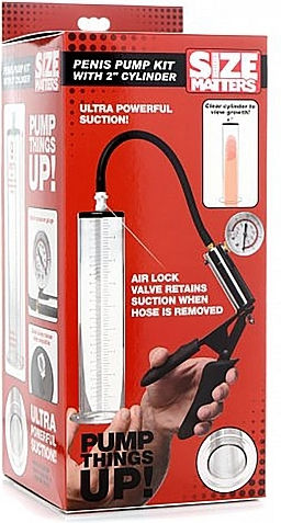 XR SM Penis Pump Kit with 2" Cylinder Пенис помпа Прозрачен