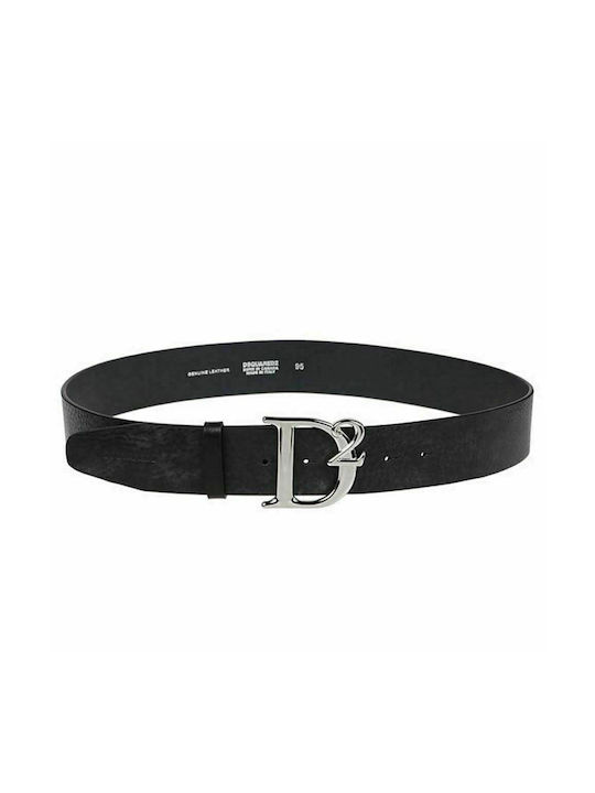 Dsquared2 Men's Leather Wide Belt Black