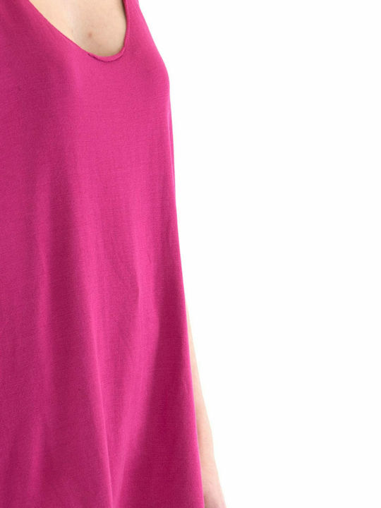 Women's Summer Blouse Sleeveless Fuchsia