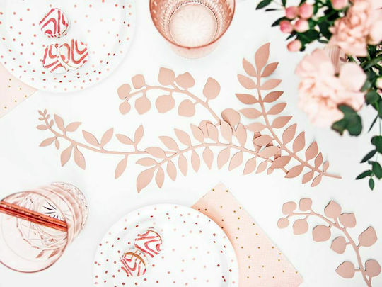 PartyDeco Decorațiune pentru Decor Botez Crengi cu Frunze 17.5x6.5cm 9buc