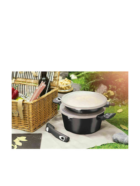 Berlinger Haus Metallic Line Σετ Μαγειρικά Σκεύη από Αλουμίνιο Carbon Pro με Επίστρωση από Πέτρα 4 τεμαχιών