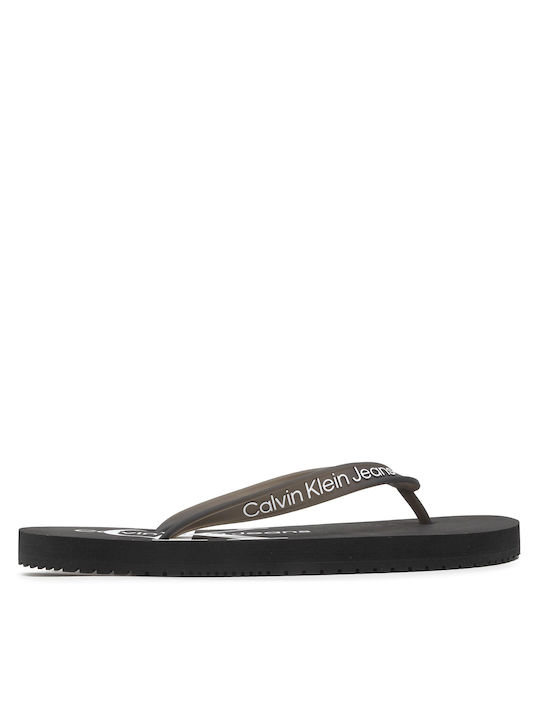 Calvin Klein Monogram Women's Flip Flops Black