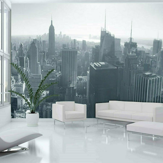 Wall Mural New York City Skyline Black White Fabric Gray 400x309cm Wall Mural New York City Skyline Black White Fabric Gray 400x309cm
