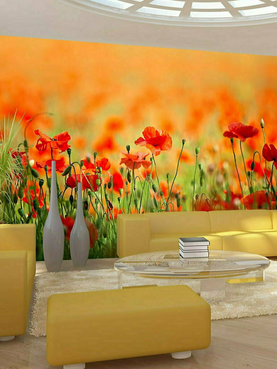 Fototapet de Perete 450x270cm Poppies In Shiny Summer Day Tesatura