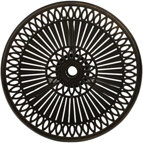 Garten- und Outdoor-Möbelsets für kleinen Raum 3 Stück Bronzefarbe mit Sonnenschirmhalter