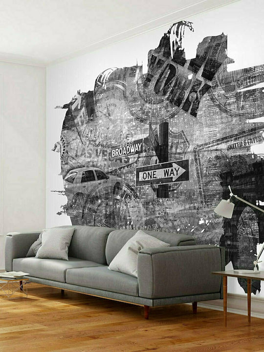 Fototapet de Perete 400x309cm Black-and-white New York Collage Tesatura Gri