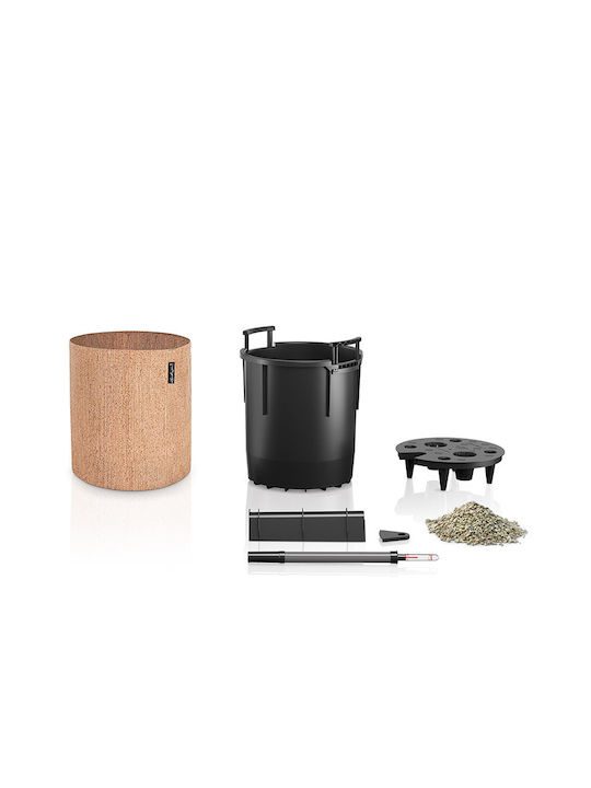 Lechuza Trendcover Cork Self-watering Pot Plastic Light Natural 32x32x33cm.