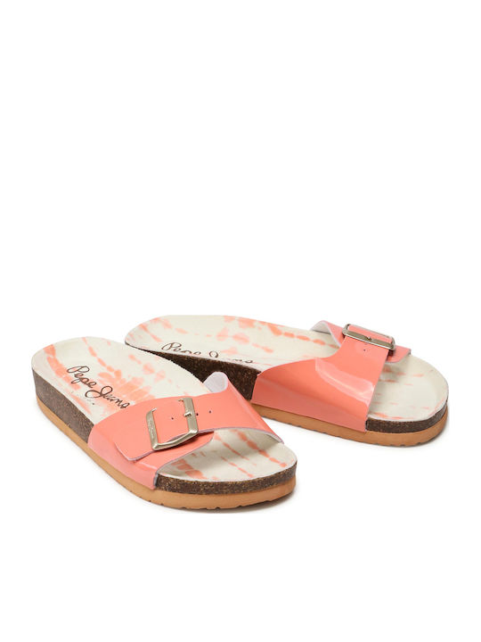 Oban Tie Dye Γυναικεία Ανατομικά Σανδάλια Acid Orange