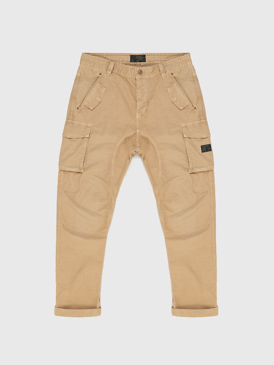 Mauro Ανδρικό Παντελόνι Cargo Relaxed Fit Μπεζ