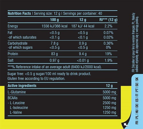 Biotech USA BCAA & Glutamine Zero 480gr Orange