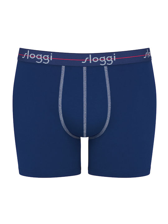 Sloggi Boxeri bărbați Blue / Navy Blue / Pink 3Pachet