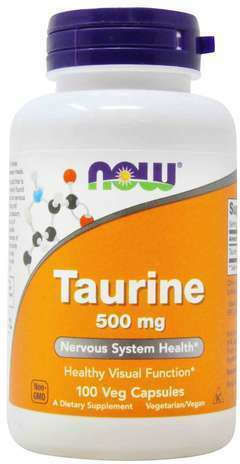 Now Foods Taurine 500mg 100 Capsules Unflavoured