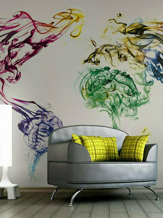 Fototapet de Perete 450x270cm Dancing Smoke Trails Tesatura Bej