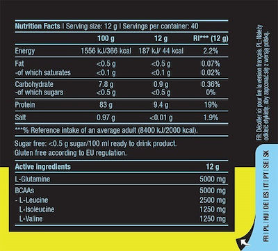 Biotech USA BCAA & Glutamine Zero 480gr Peach Ice Tea