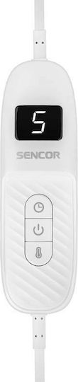 Sencor Semi Double Electric Washable Blanket with Timer Blue 160W 130x180cm