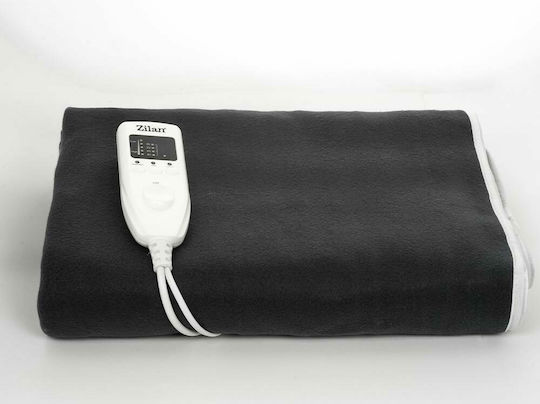 Zilan Pătură Electrică Single Pătură Electrică și Protecție Saltea Pătură de Purtat Cu Temporizator Neagră 60W 80x150cm