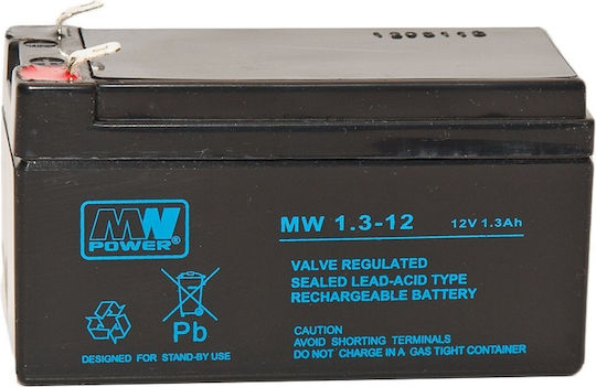 MW Power MW 1.3-12 Μπαταρία UPS με Χωρητικότητα 3Ah και Τάση 12V 1τμχ