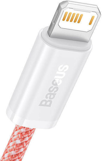 Baseus Dynamic Braided USB-A la Cablu Lightning Portocaliu 1m (CALD000407)