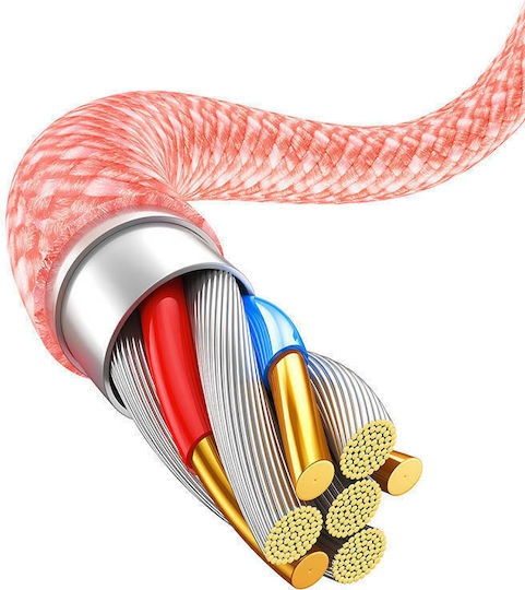 Baseus Dynamic Braided USB-A la Cablu Lightning Portocaliu 1m (CALD000407)