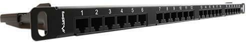 Lanberg Patch Panel για Rack 1U 19" 24 Θυρών cat6 Μαύρο