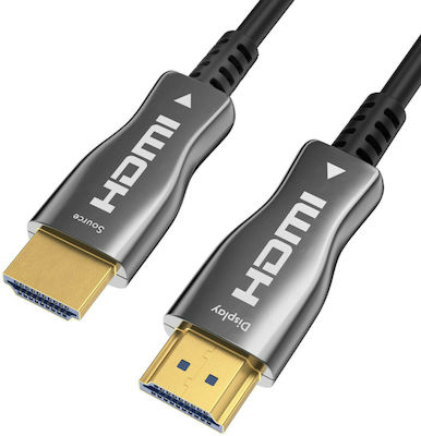 Claroc Aoc HDMI 2.0 Кабел HDMI мъжки - HDMI мъжки 30м Черно