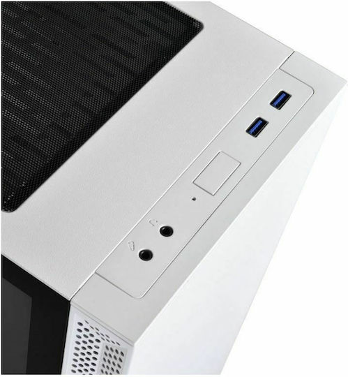 Lian Li Lancool 205 Gaming Midi Tower Κουτί Υπολογιστή με Πλαϊνό Παράθυρο Λευκό